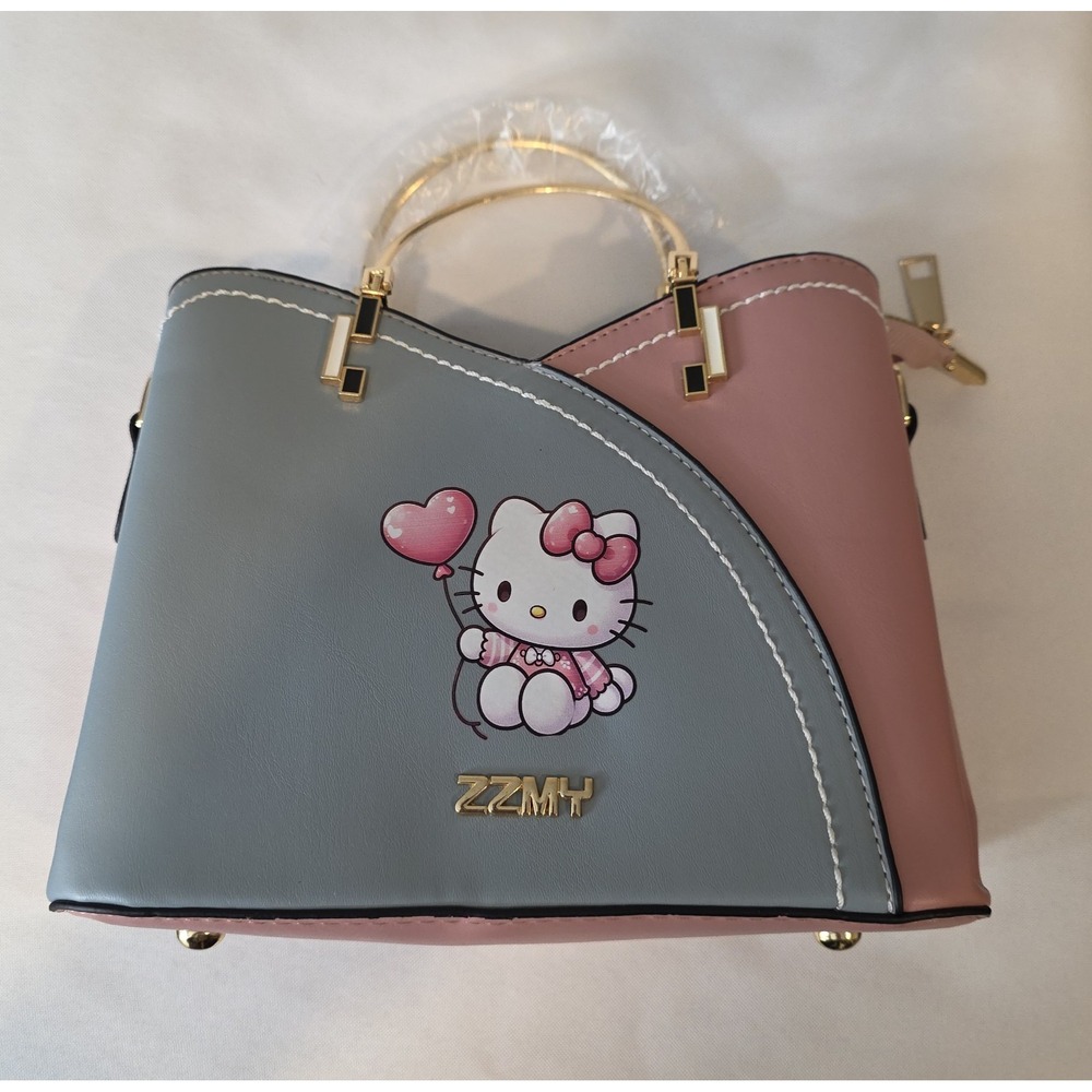 Hello Kitty ZZMY Faux Leather Mini Zip & Snap Handbag Purse